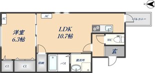 フジパレス岩田町Ⅱ番館の物件間取画像